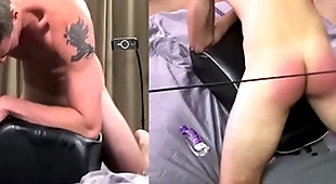 Hung alpha straight small fry is spanked while having it away a sex toy