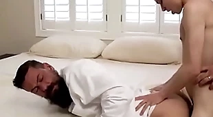 Missionary boys - hairy stud fucks elated twink N and boy first lap dance