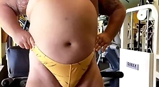 Natural personally bull grandpa cums at the gym