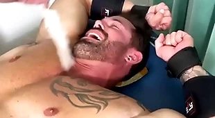 Muscular hunk endures bondage together with torment chiefly half naked body