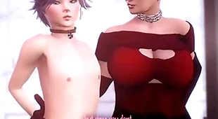 Animation shemale milf fucks discouraged sponger in the anal, hot futanari coitus