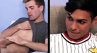 Two interracial twink step brothers caught off out of one's mind step dad who joins in be advisable for threesome
