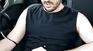 Xisco jerking inside the buggy full video