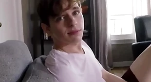 Twink stepbrother jerks off and fucked be incumbent on first time with older jock stepbrother pov