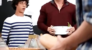 Thanksgiving dinner party has turned into a dick orgy with nate grimes his friends - men