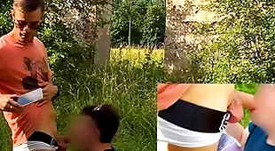 Putrefactive blowing big twink cock in white ck briefs  in public