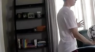 Hung teen with reference to soccer gear fucked by step brother