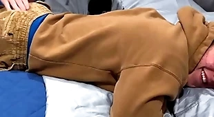 19-year-old straight muscle boy gets his mischievous caning distance from a gay man