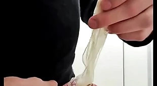 Play with set cumfilled condom foreigner foreign