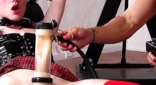 New toys are tried unconnected with strongman and his femboy!