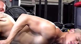 Falconstudios - muscled gym instructor dominates his jock trainee with his load of shit