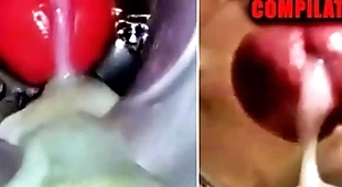 Close-up fuck and cum inside! big gay compilation / fleshlight cum