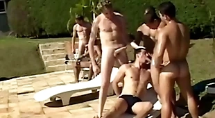 Sparta - 9 horny guys prize hardcore anal fucking in huge orgy!