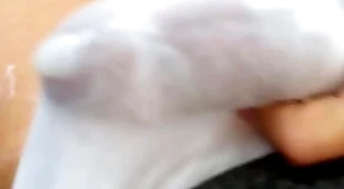 I jerk retire from added to cum alongside my white underwear on