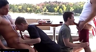 Stepdads jax thirio & dalton riley take turns pounding their twink stepsons on a boat - familydick