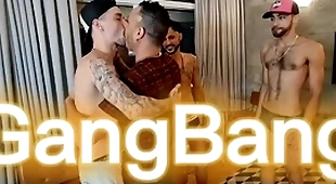 Gangbang bareback com kadu ventri, euerickdiaz , aventureiro, vittor lamborghini, vigário e bruno donato amigos dotados fudendo passivo guloso