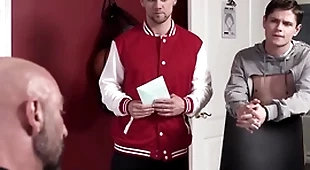 Adult time - dilf coach drew sebastian drills twink cheerleader and his musician bf in the same day
