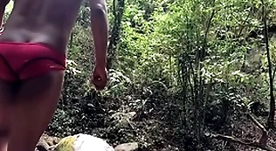 We went to the forest and bathed involving the river then we fucked