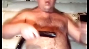 A shaven-headed russian gay fucks his throat eternal and anal with a long coloured dick! causes vomiting by drinking milk!