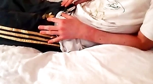 Solo guy jerking off: incomparable pleasure in my room