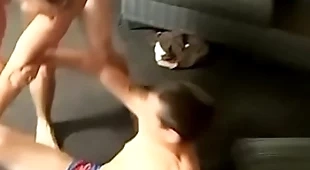 Skinny butt buddies in undies seem to be freaky wrestling make up for