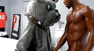 Glasshouse - juicy andre donovan pounds his team's mascott tight white asshole
