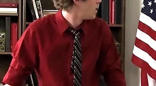 Teacher braden phoenix in serious trouble fuck twink students in threesome