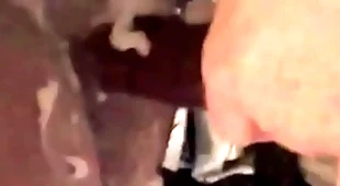 Fucked with cream in the sling