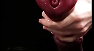 Masturbating Brobdingnagian horse-shaped dildo