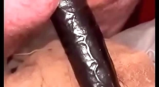 Monumental black dildo deathbed my ass wide open
