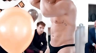 Out in the open groom-to-be gets to a certain surprise by his groomsmen! michael boston is fucked by male stripper lucca mazzi during his bachelor party!