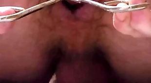 Garden hose enema and anal stretching