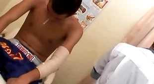 Slim asian barebacked by doctor for jizz after exam