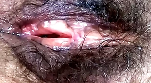I show off my big hairy pussy after being fucked very hard by renowned cocks