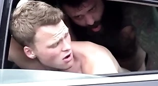 Step daddy fucks his young stepson in the motor car - markus kage together with brent north
