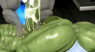 Human nature furry gator massage