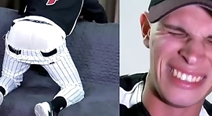 Straight u.s. marine spanked in a baseball unvaried