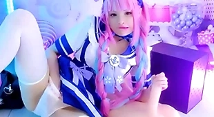 Minato aqua hololive av debut !! riding and sucking dick